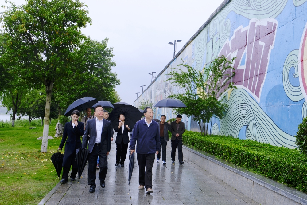 安乡县来津调研巷道文化建设工作
